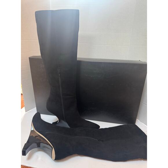 Luna Heel Knee-High Boots with Streamlined Silhouette By AAJ by Aminah. NWB. 10M - Picture 4 of 12